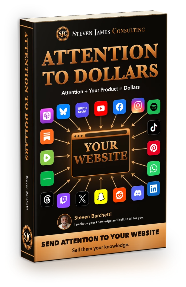 The book Attention To Dollars by Steven Barchetti, Steven James Consulting