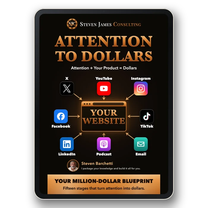 The book Attention To Dollars shown on a tablet