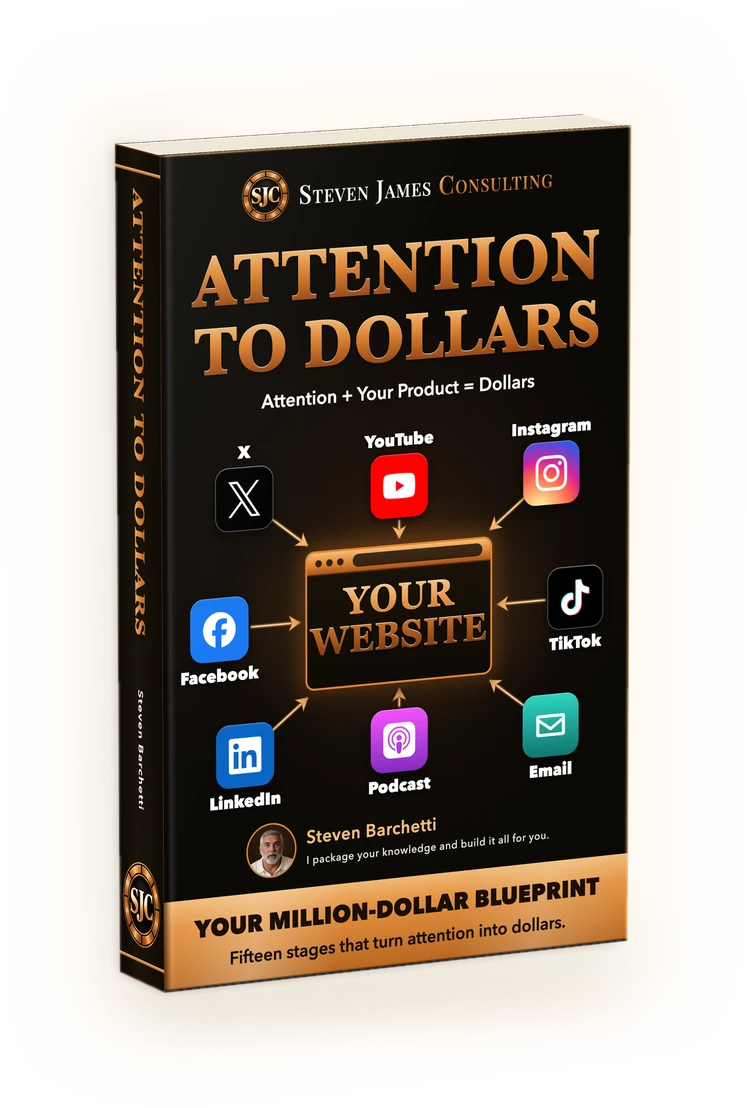 The book Attention To Dollars by Steven Barchetti, Steven James Consulting