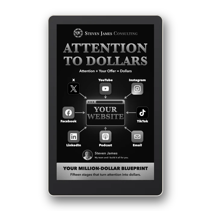 The book Attention To Dollars shown on a Kindle